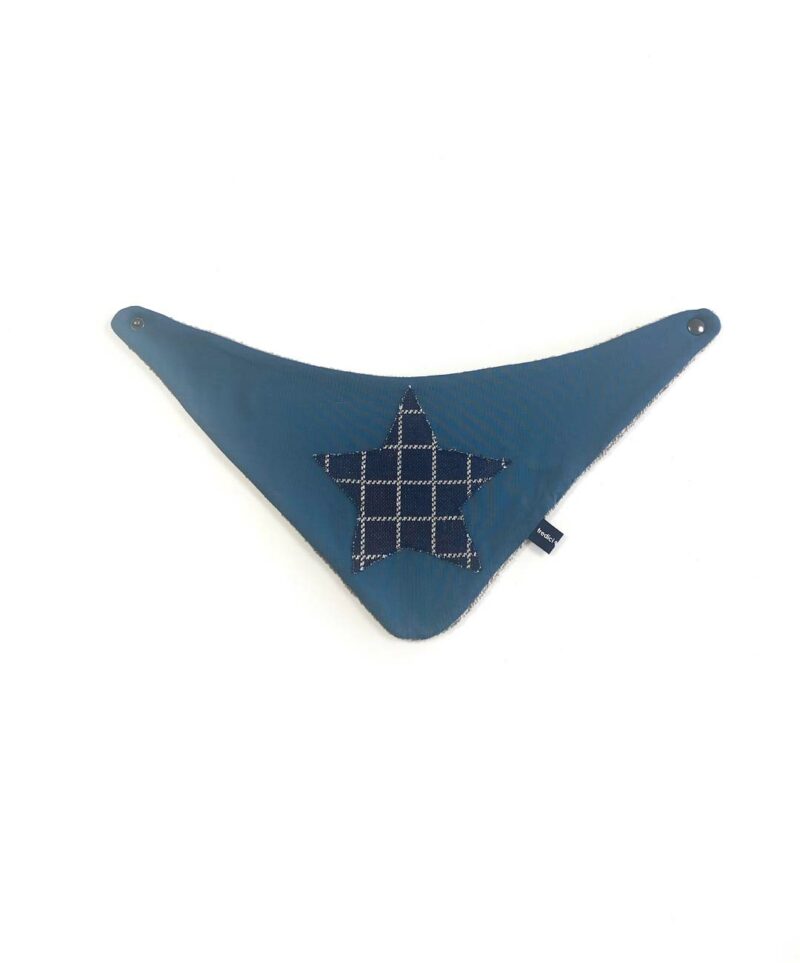 Bavaglino triangolo carta da zucchero stella blu
