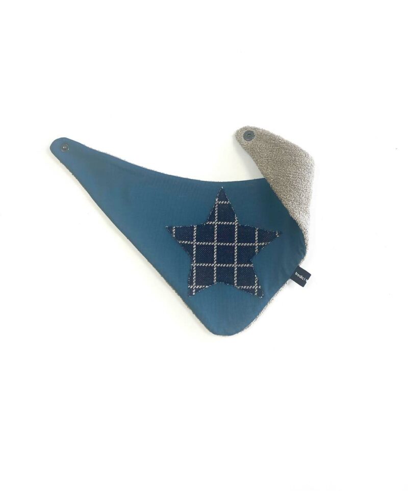Retro spugna bavaglino triangolo stella blu