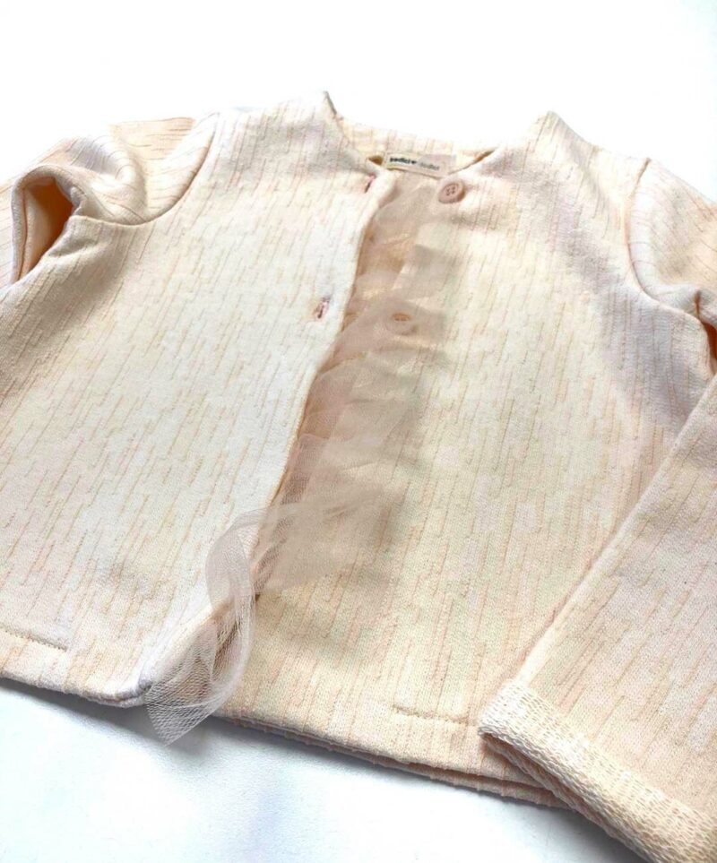 Tulle cardigan rosa