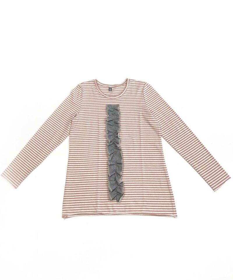T-shirt manica lunga con frappa