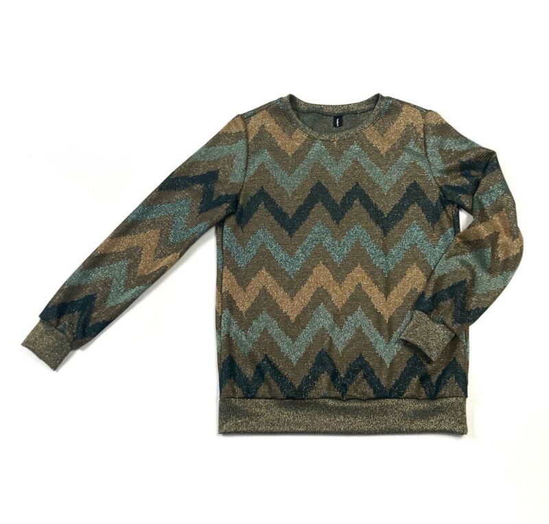 Maglioncino donna lurex verde
