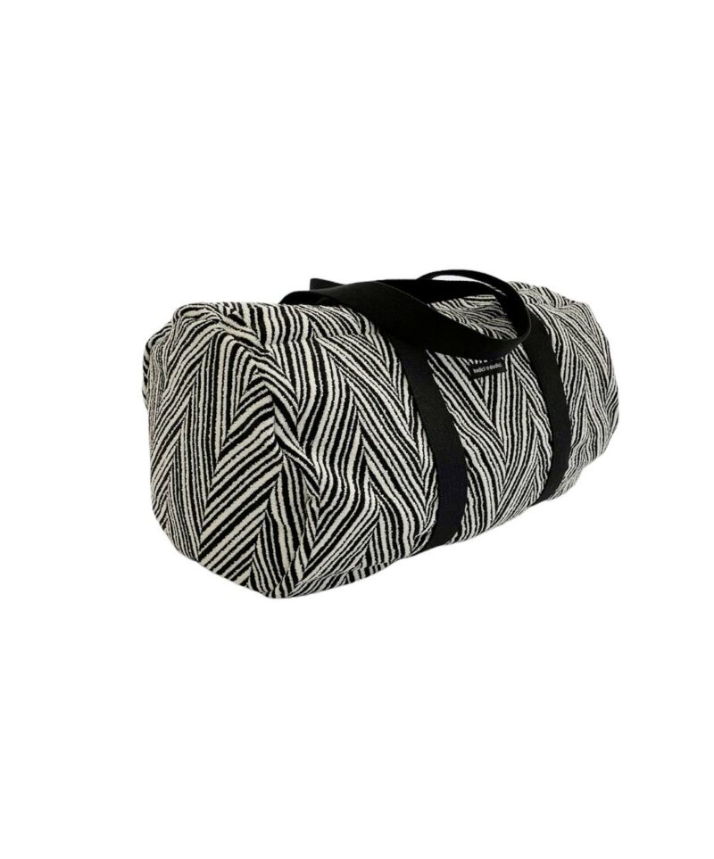 Borsone zig zag bianco nero