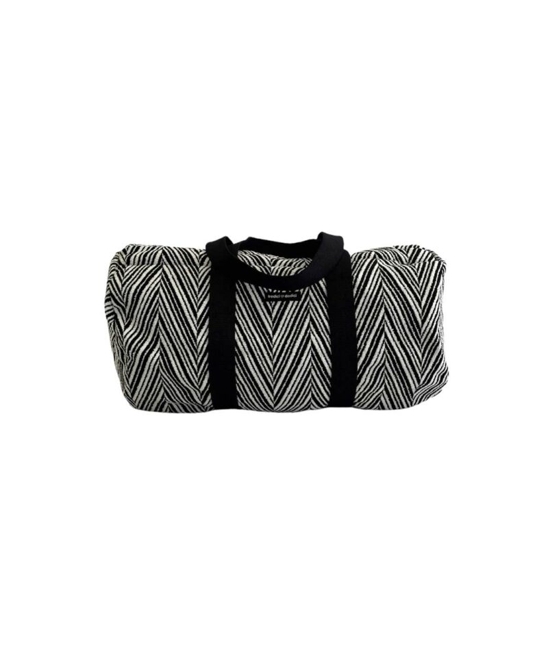 Borsone zig zag nero bianco