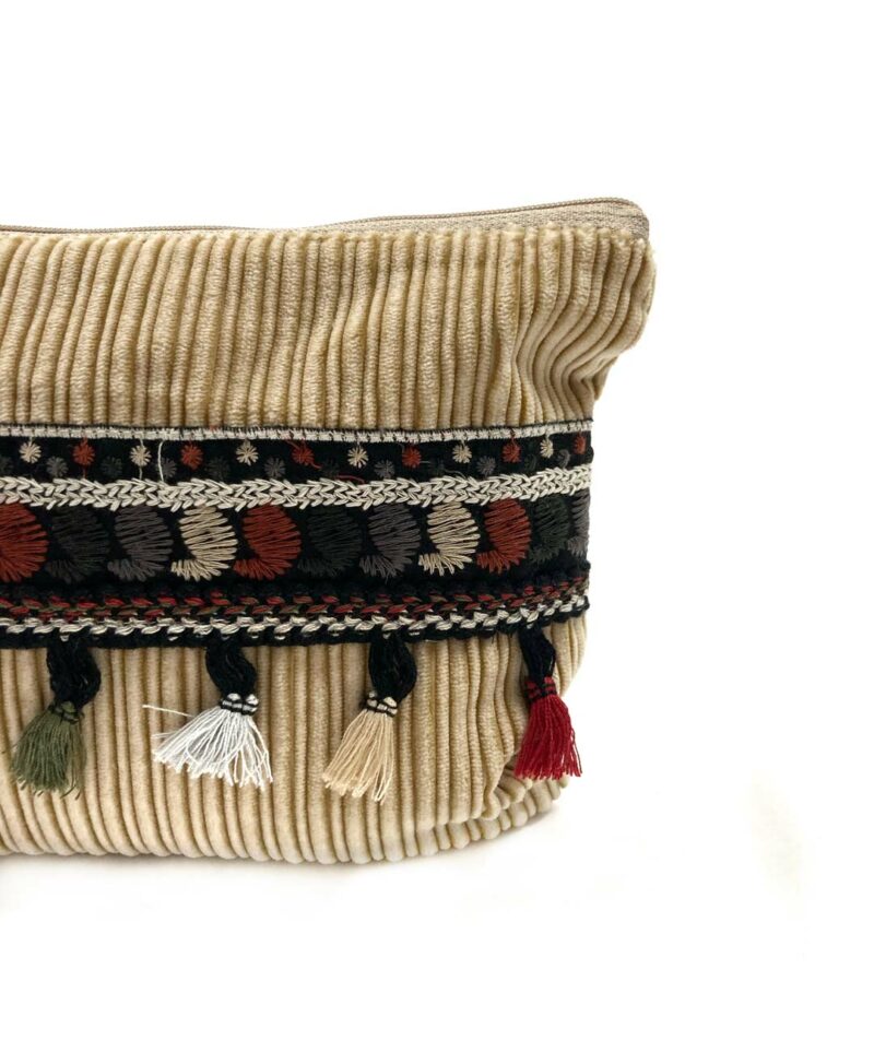 Passamaneria nappe colorate pochette sabbia