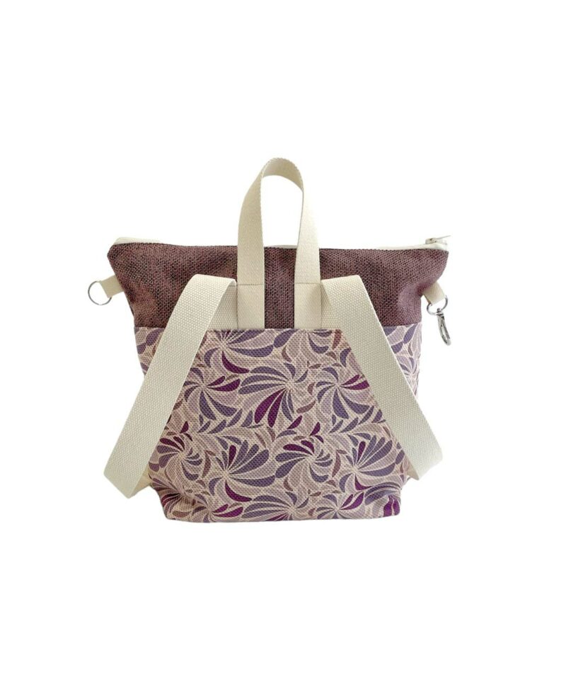 Zaino viola manica panna