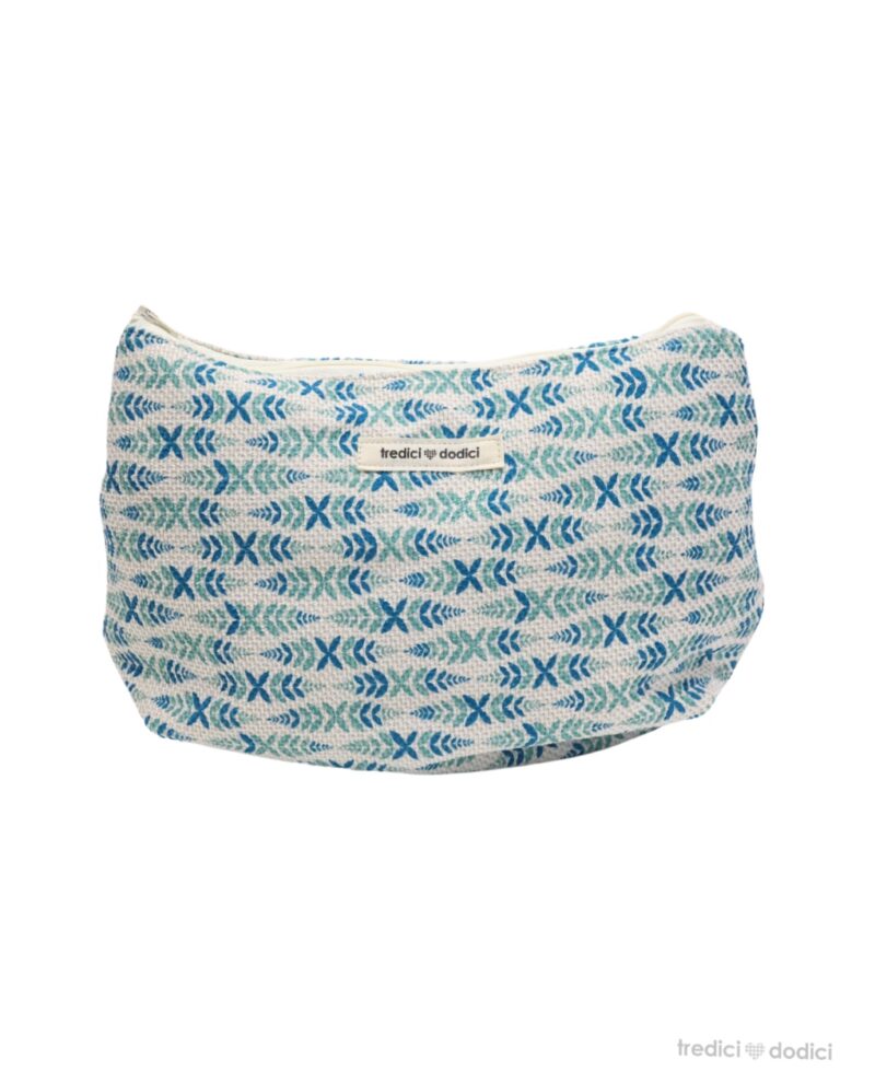 Maxi trousse fiorellini turchesi