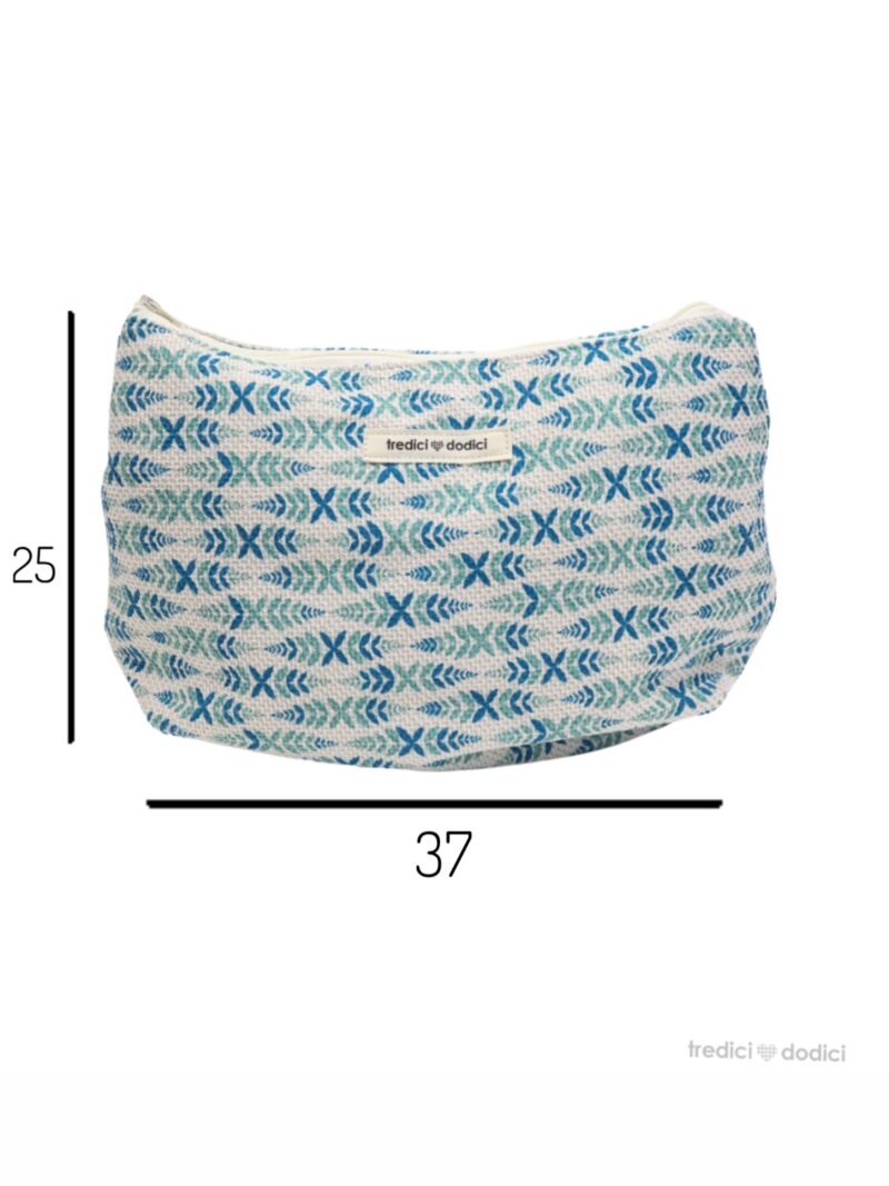 Maxi trousse fiorellini turchesi - immagine 3