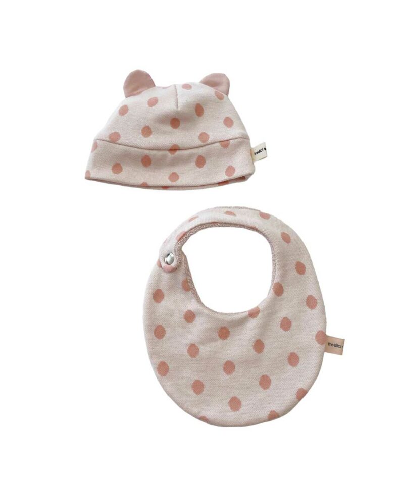Completo neonata pois rosa