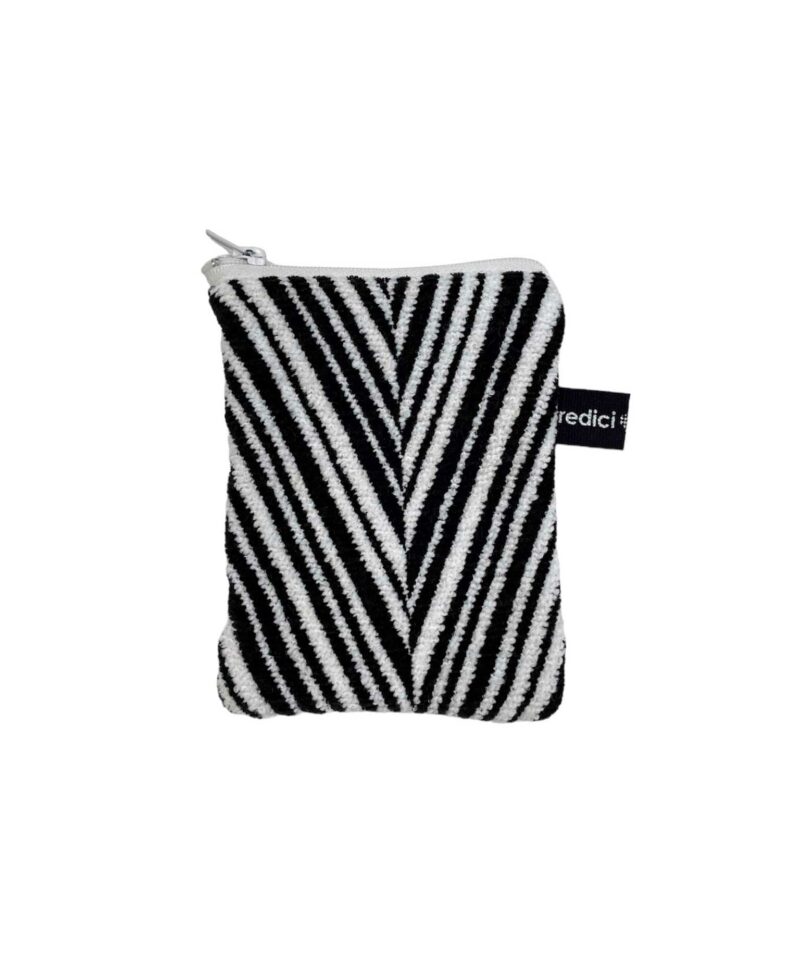 Micro trousse righe bianco nero