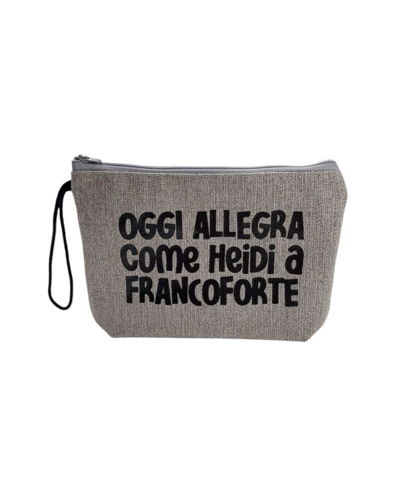 Pochette grigia heidi nero