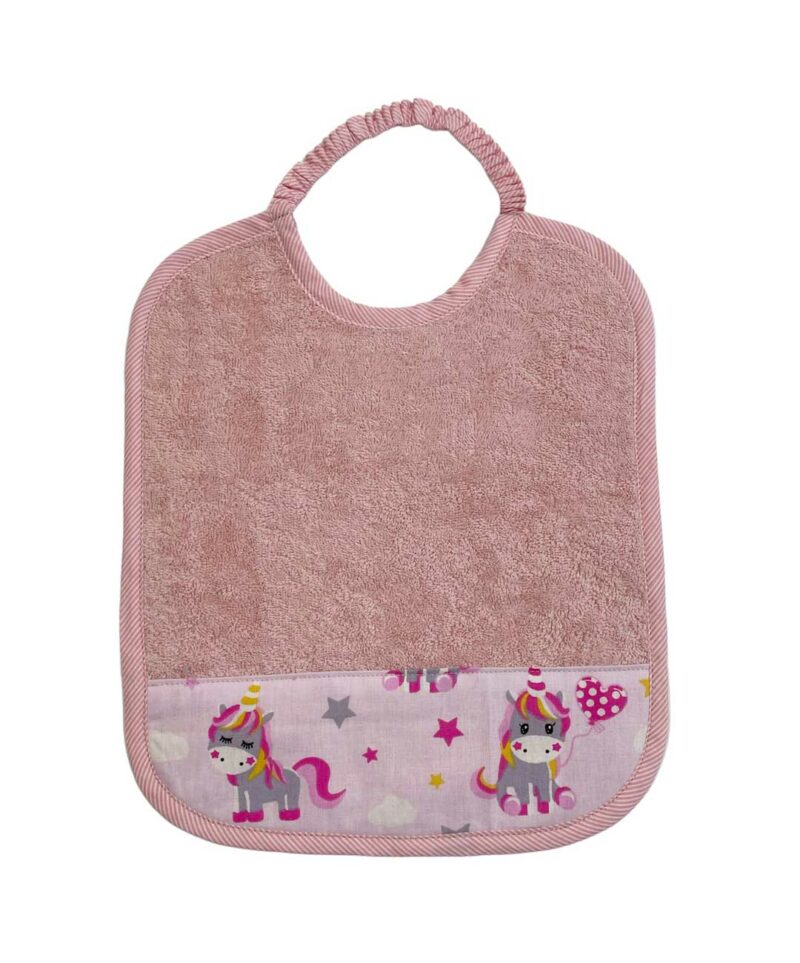 Bavaglio asilo unicorni rosa