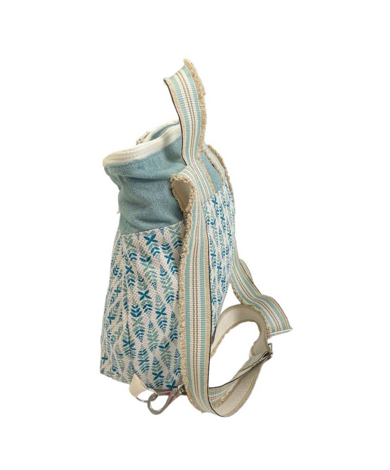 Zaino bicolor azzurro verde acqua