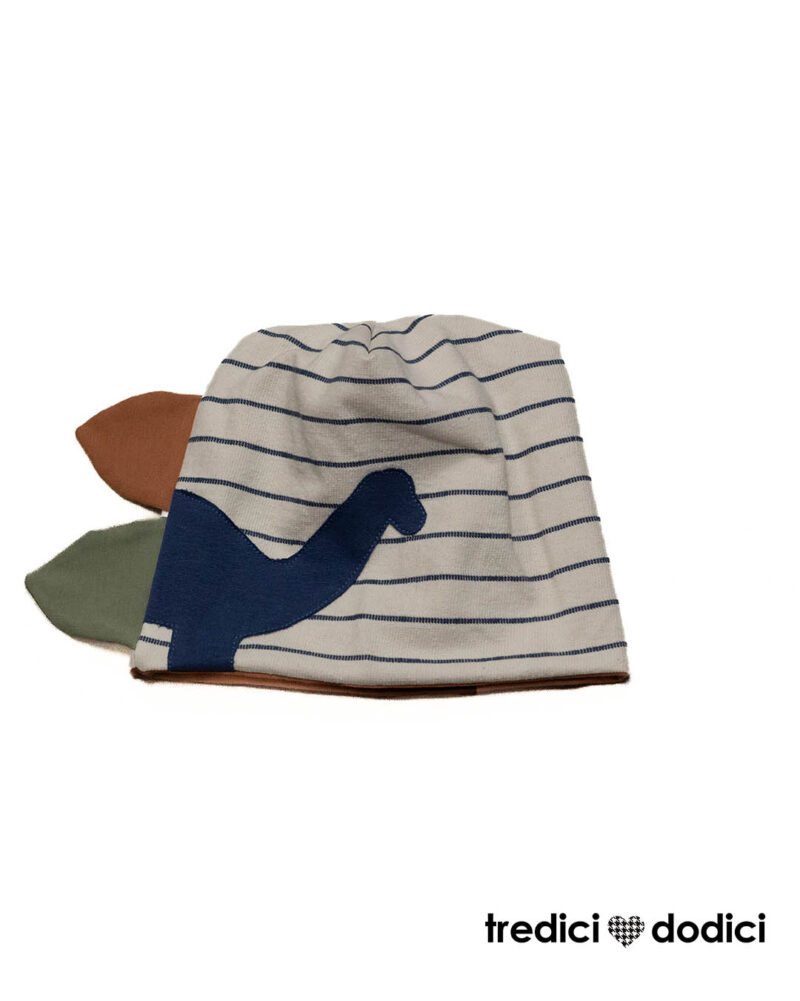 Berretta dinosauro blu con punte
