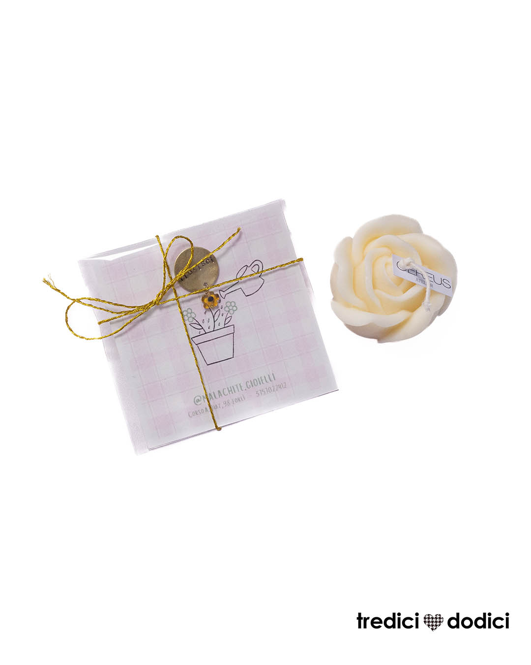 Spilla e candela box regalo