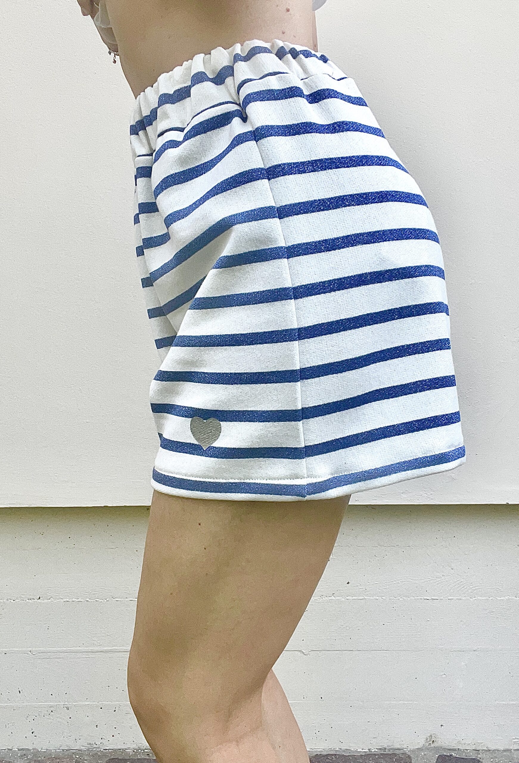 Bermuda righe in felpa donna