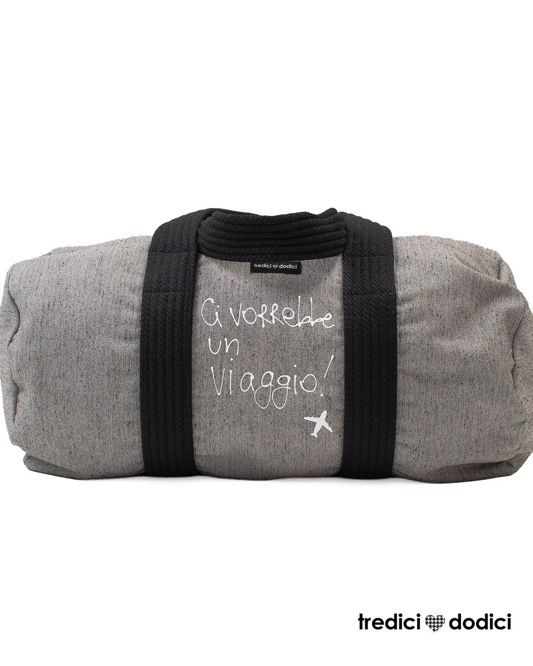 Borsone grigio "Ci vorrebbe un viaggio"