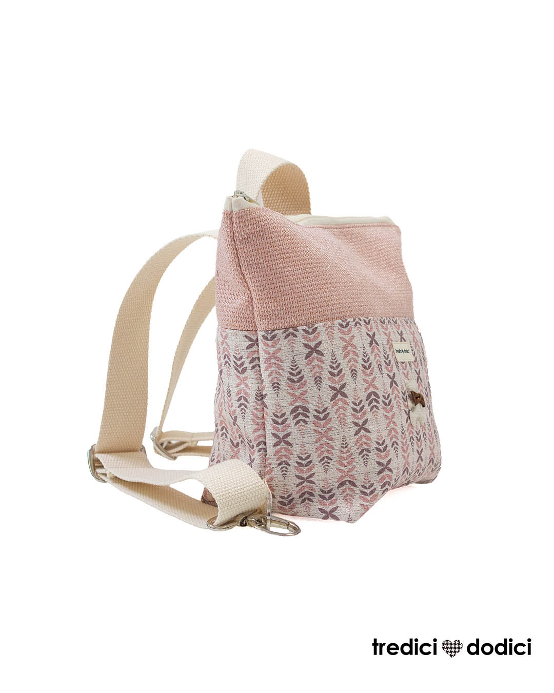 Zainetto bimba rosa e panna