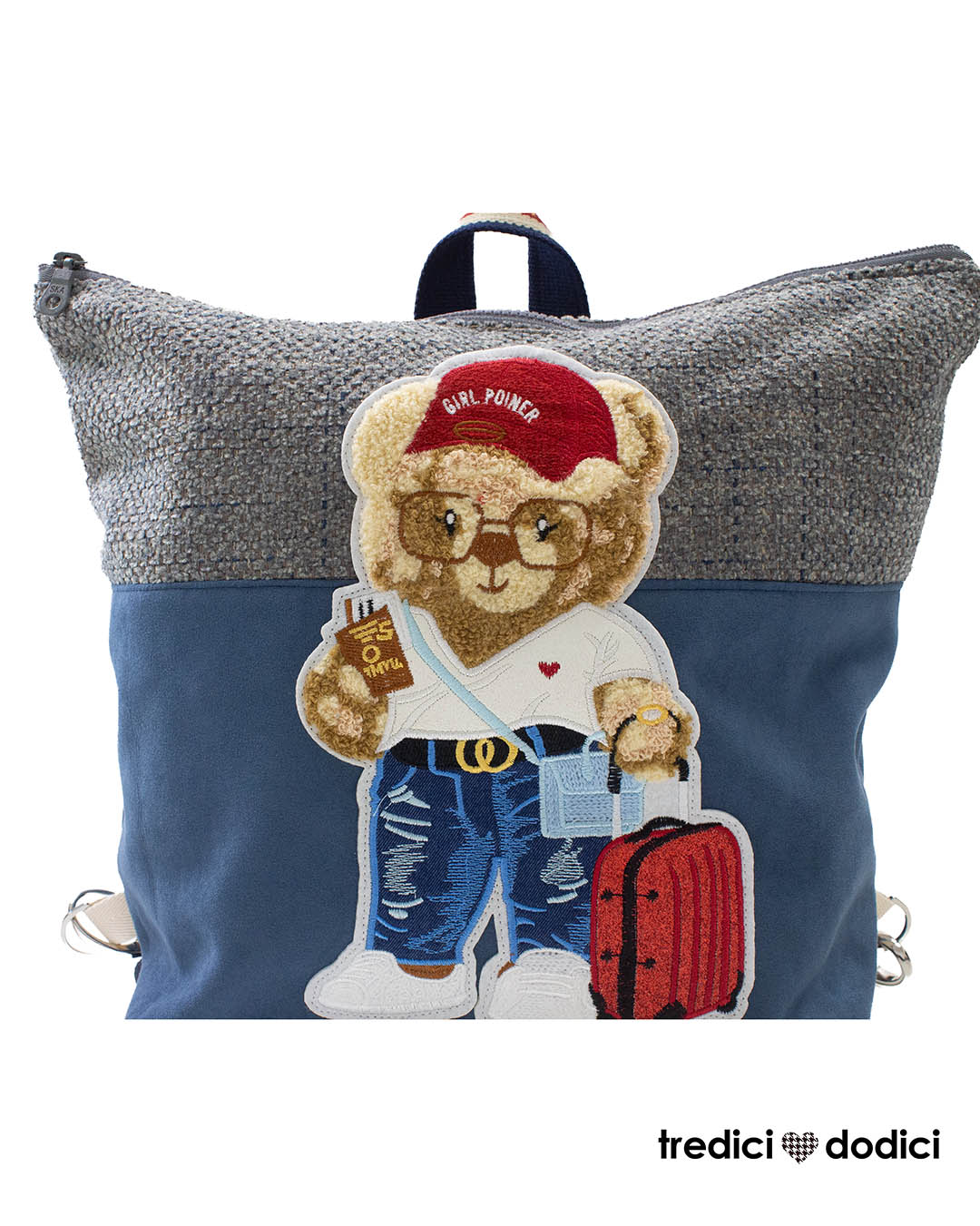 Orsetto zaino blu invernale