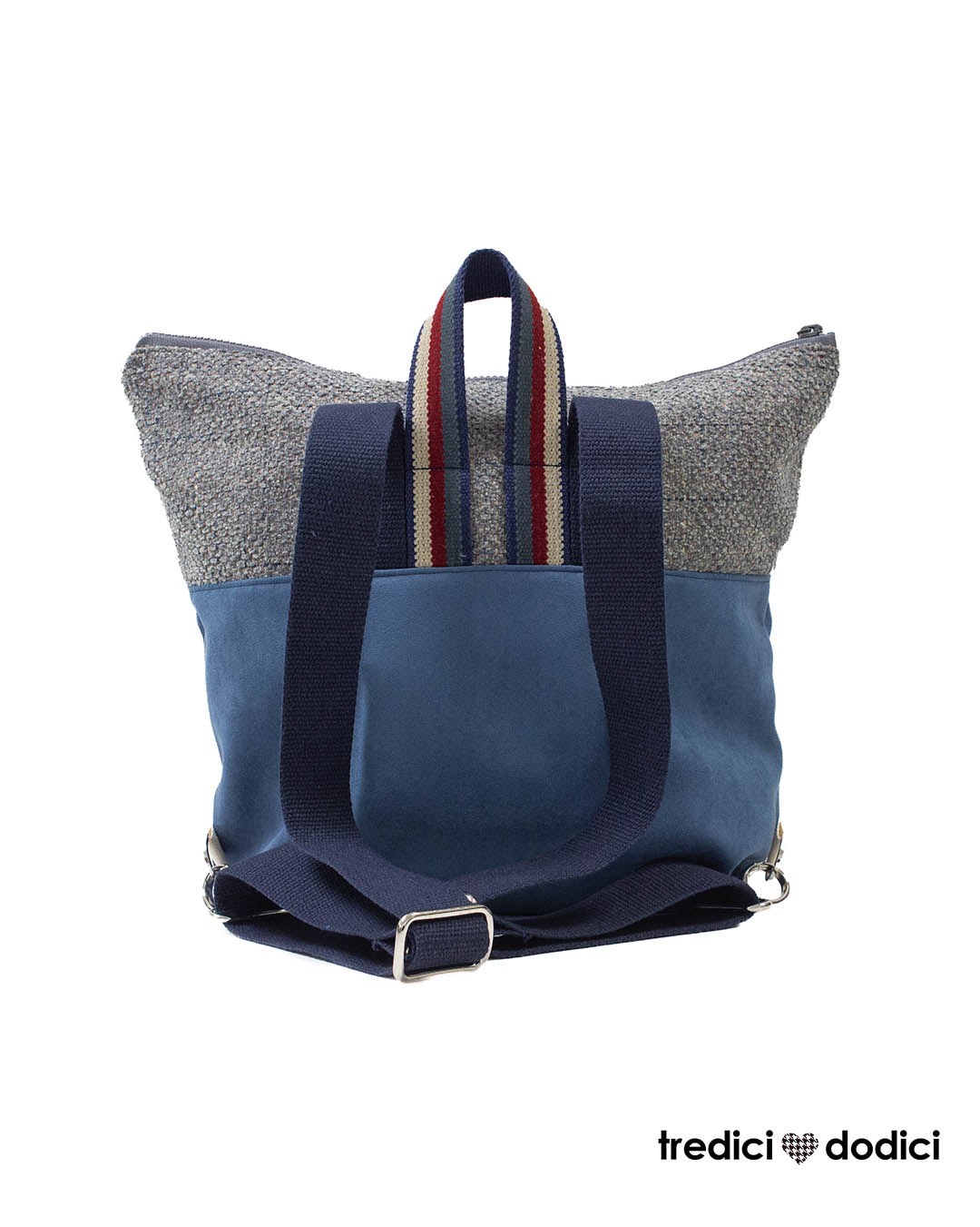 Zaino invernale blu e grigio
