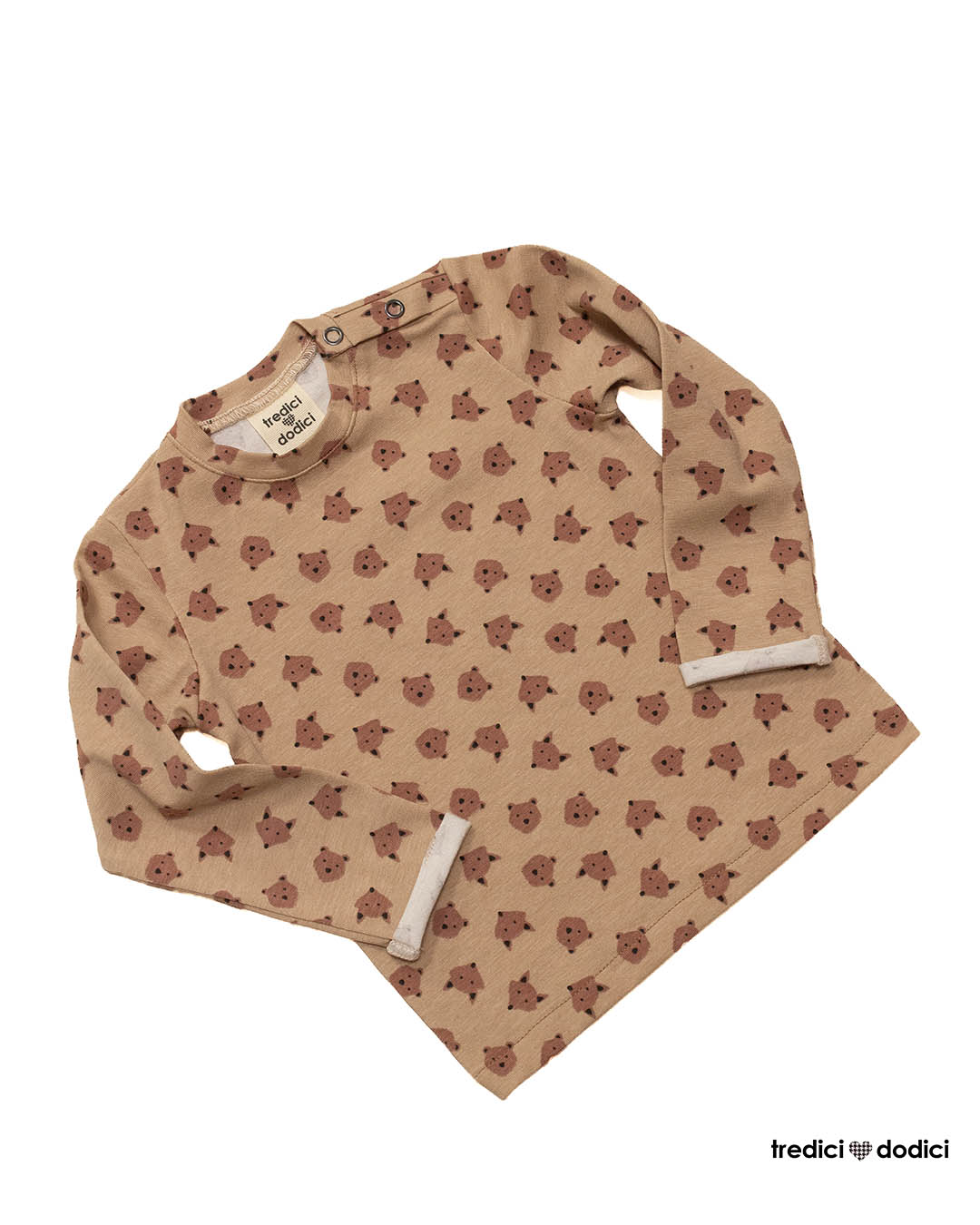 T-shirt manica lunga cotone volpi orsi