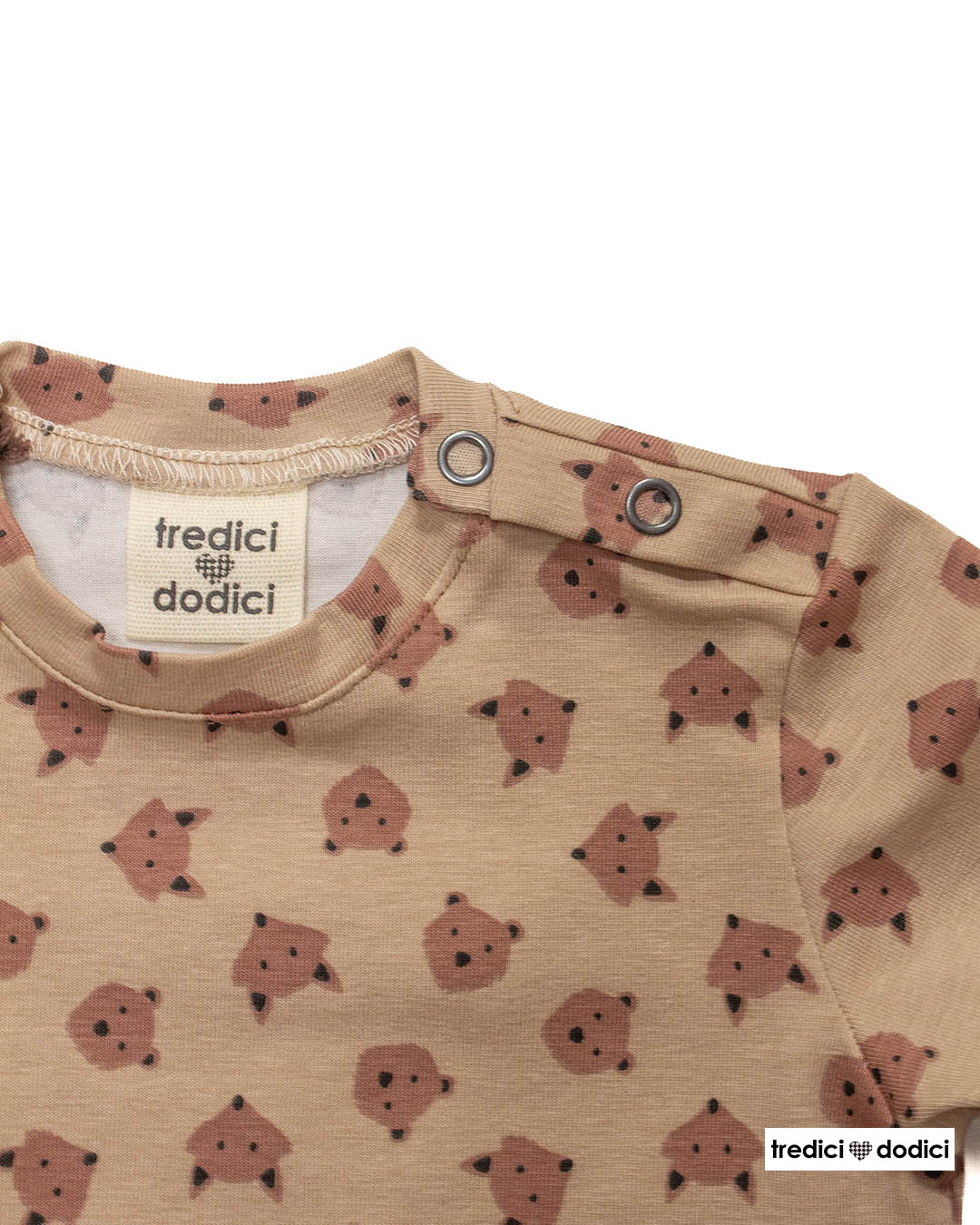 T-shirt neonato con bottoncini sul collo