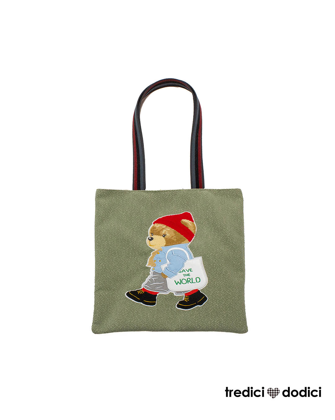 Set shopper orsetto verde acqua